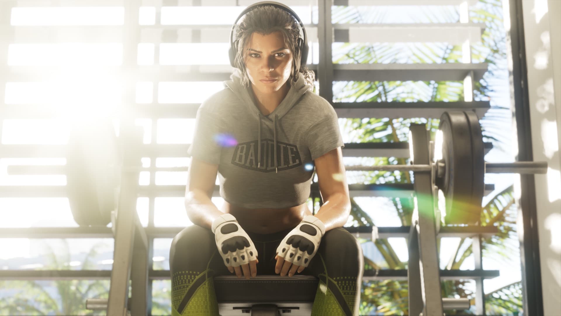 Lucia Caminos training at the gym